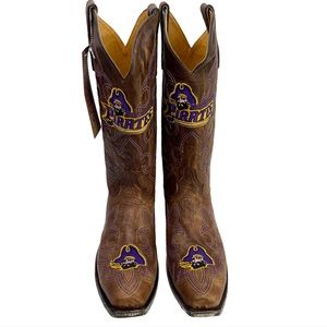 GAMEDAY BOOTS East Carolina Pirates NEW Embroidered Cowboy Boots ECU Size 10.5